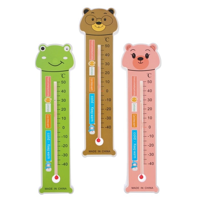 Термометр комнатный «Мишка в очках», цвет МИКС Термометр комнатный «Мишка в очках», цвет МИКС