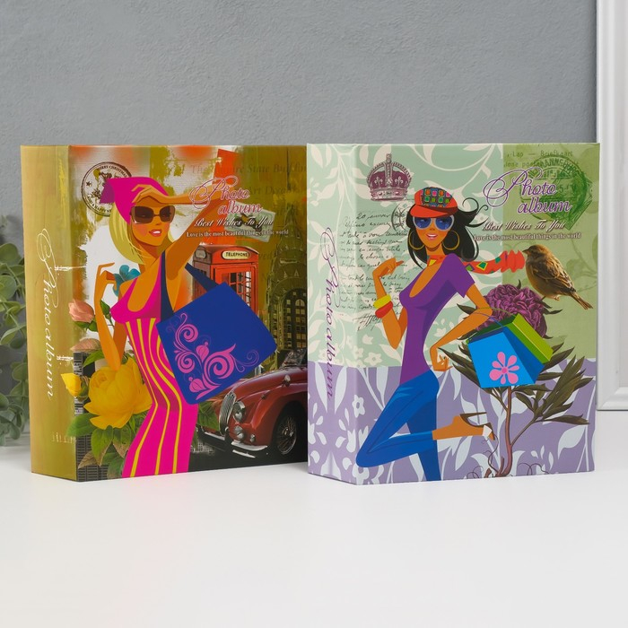 Фотоальбом на 200 фото 10х15 см Фотоальбом на 200 фото 10х15 см "Шопинг по Европе" МИКС 23х18х5 см