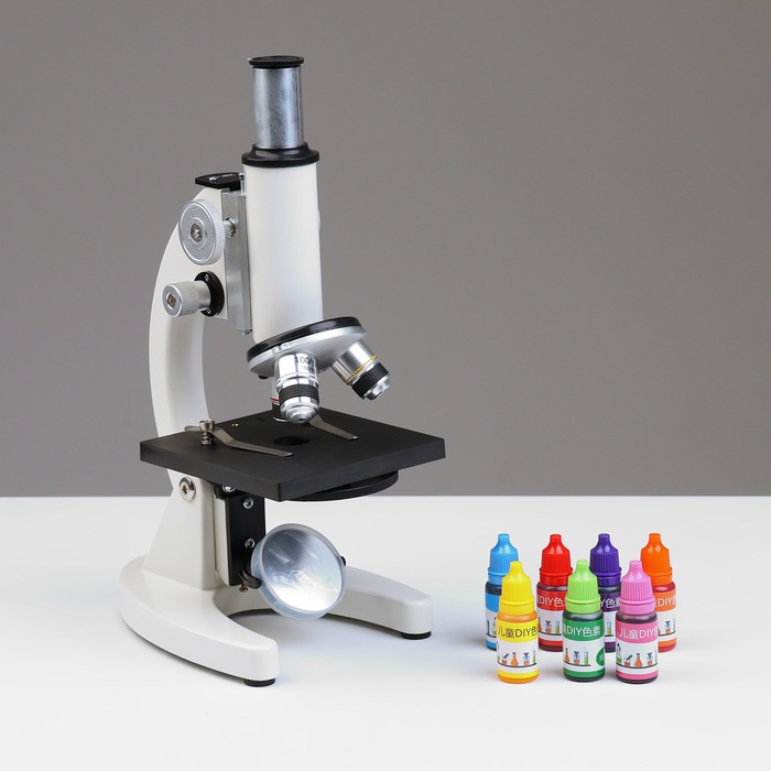 Микроскоп лабораторный кратность 40,100,1000, подсветка Микроскоп лабораторный кратность 40,100,1000, подсветка