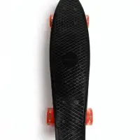 Пенниборд ONLYTOP, 56&times;15 см, колёса световые PU 60&times;45 см, алюминиевая рама, чёрный