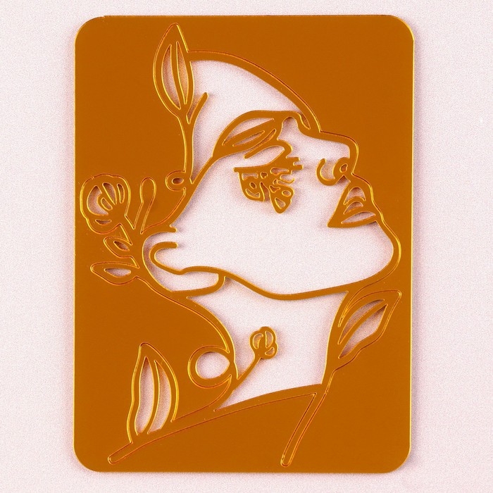 Набор топперов «Девушка с цветами», цвет золото Набор топперов «Девушка с цветами», цвет золото