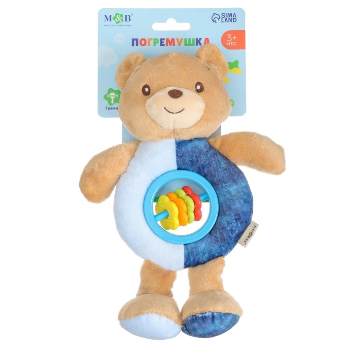 Игрушка-погремушка мягкая «Мишка», Mum&Baby Игрушка-погремушка мягкая «Мишка», Mum&Baby