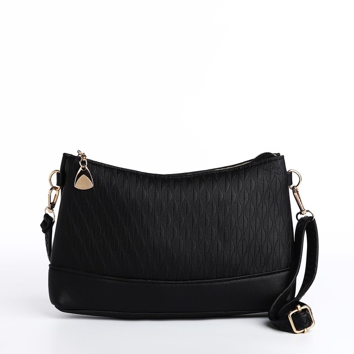 Сумка кросс-боди на молнии, цвет чёрный Сумка кросс-боди на молнии, цвет чёрный