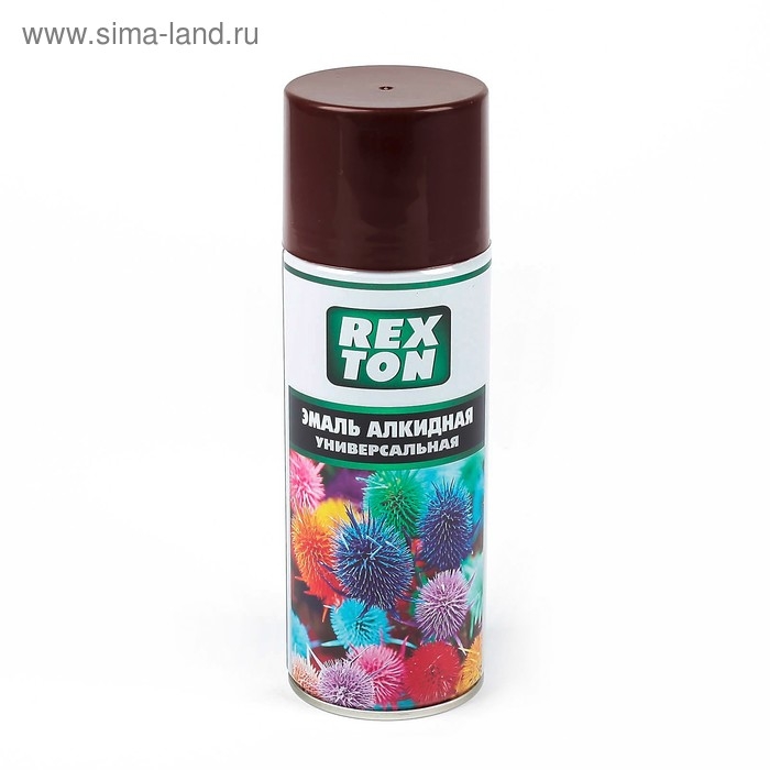 Эмаль алкидная универсальная REXTON, коричневая, аэрозоль, 520 мл Эмаль алкидная универсальная REXTON, коричневая, аэрозоль, 520 мл
