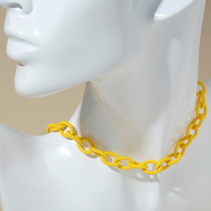 Чокер «Цепь» мультики, цвет жёлтый, L=37 см Чокер «Цепь» мультики, цвет жёлтый, L=37 см