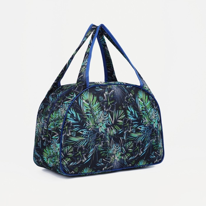 Сумка дорожная женская на молнии, цвет зелёный/синий Сумка дорожная женская на молнии, цвет зелёный/синий