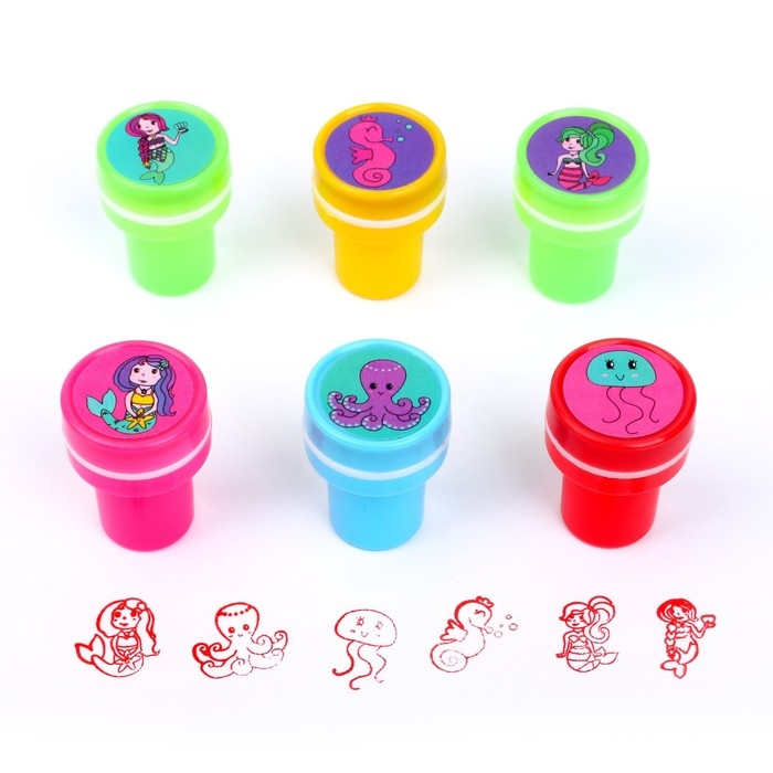 Печать цветная «Морские обитатели», набор 6 шт., МИКС