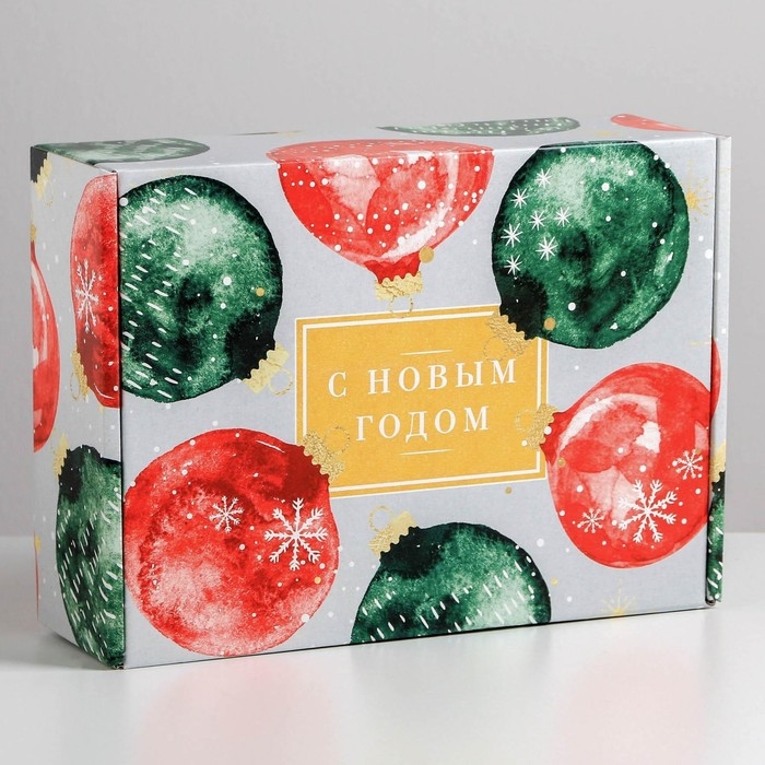 Коробка подарочная новогодняя складная «Уютного нового года», 30,7 х 22 х 9,5 см, Новый год Коробка подарочная новогодняя складная «Уютного нового года», 30,7 х 22 х 9,5 см, Новый год