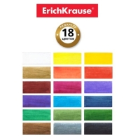 Акварель 18 цветов, ErichKrause Basic, без кисти, эконом, картонная коробка с европодвесом