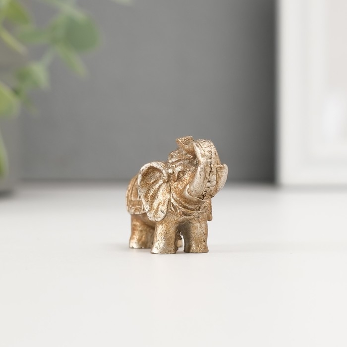 Сувенир полистоун Сувенир полистоун "Слоник с цветочком на попоне" 3х4х1,5 см