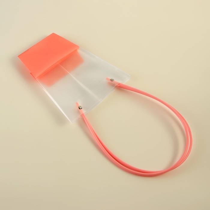 Сумка для цветов прозрачная, влагостойкая, розовая, 20х17х10 см Сумка для цветов прозрачная, влагостойкая, розовая, 20х17х10 см