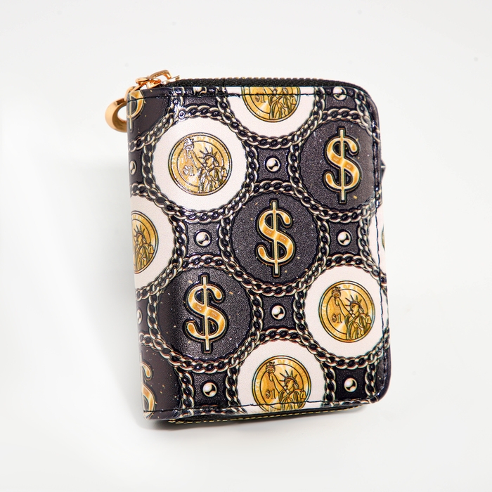 Кошелёк на молнии Кошелёк на молнии "Выбражулька", цвет чёрный