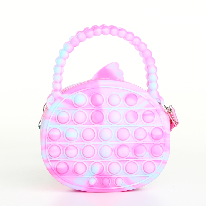 Сумка детская для девочки на молнии, pop it, цвет розовый