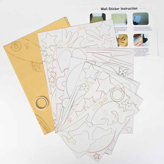 Наклейки интерьерные Наклейки интерьерные "Космический мир", детские, декор на стену, панно 92 х 180 см