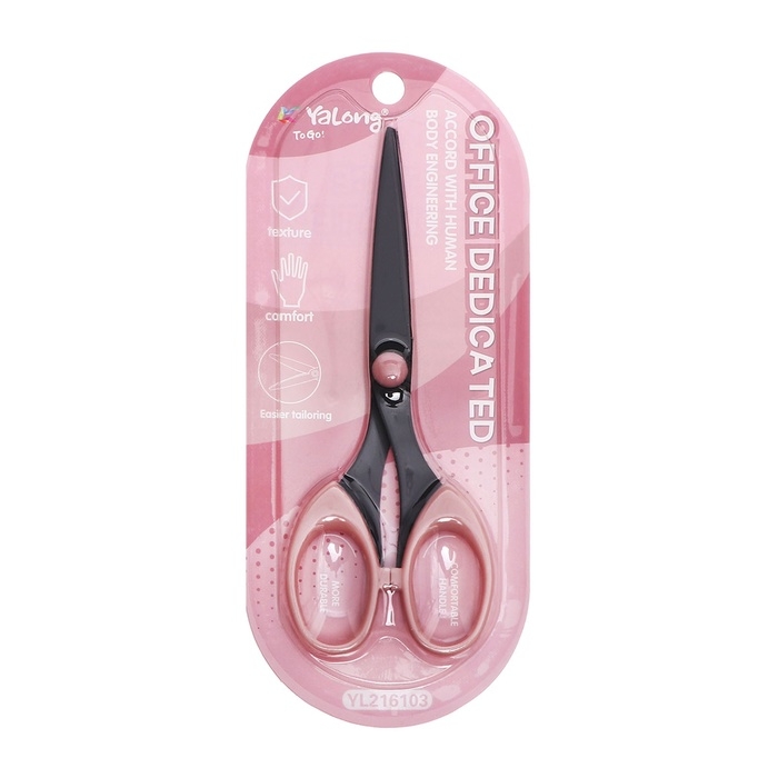 Ножницы канцелярские 15,8 см Офис, черное лезвие, пластиковые ручки, блистер, МИКС Ножницы канцелярские 15,8 см Офис, черное лезвие, пластиковые ручки, блистер, МИКС