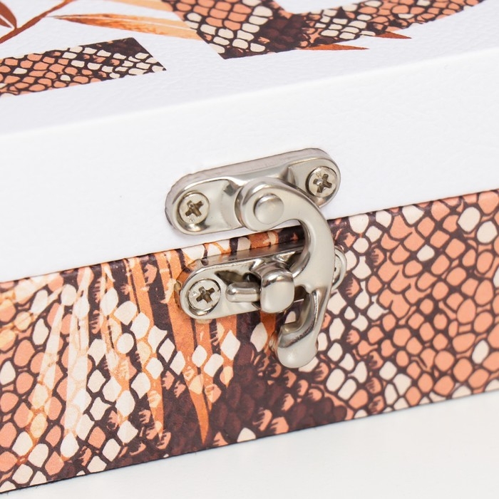 Шкатулка дерево Шкатулка дерево "Змеиная кожа" кожзам 5,5х24х17 см