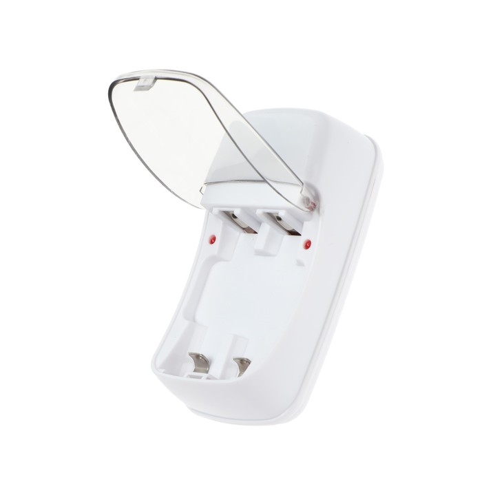 Зарядное устройство для двух АКБ АА или ААА CHR-57, вилка складная, сила заряда 180 мА,белое Зарядное устройство для двух АКБ АА или ААА CHR-57, вилка складная, сила заряда 180 мА,белое