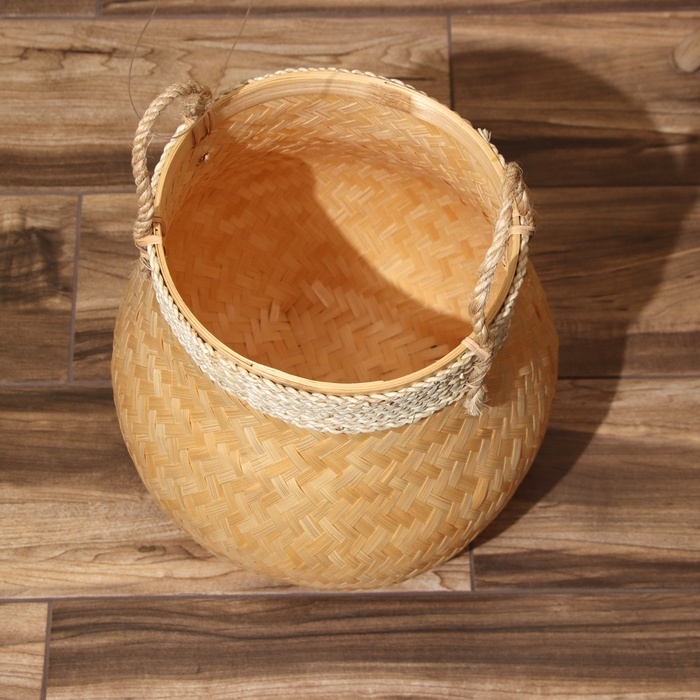 Корзина плетёная, из бамбука 30х30х40 см Корзина плетёная, из бамбука 30х30х40 см