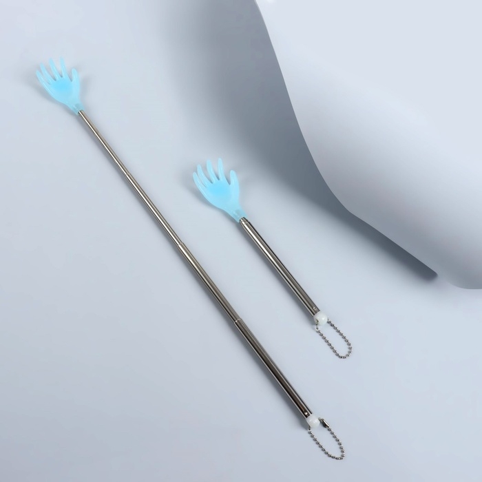 Массажёр - чесалка, универсальный, с раздвижной ручкой, с подвесом, 18,5/44,5 см, цвет МИКС Массажёр - чесалка, универсальный, с раздвижной ручкой, с подвесом, 18,5/44,5 см, цвет МИКС