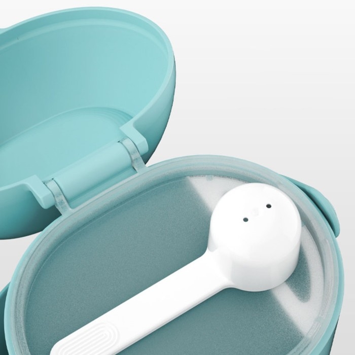 Контейнер для хранения детского питания 450 мл., с ложкой, цвет голубой Контейнер для хранения детского питания 450 мл., с ложкой, цвет голубой