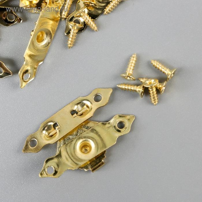 Замок металл для шкатулки золото набор 10 шт 2х3 см Замок металл для шкатулки золото набор 10 шт 2х3 см