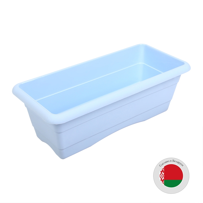 Ящик для цветов, 48 × 22 × 17 см, 10 л, голубой Ящик для цветов, 48 × 22 × 17 см, 10 л, голубой