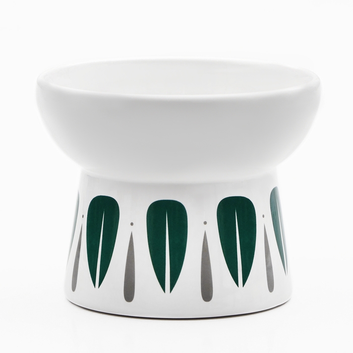 Миска керамическая  Миска керамическая "Листья" 150 мл  13 x 9 cм белая