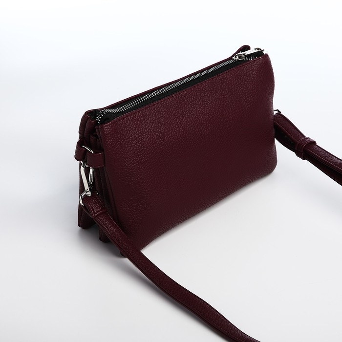 Сумка-клатч на молнии, цвет коричневый Сумка-клатч на молнии, цвет коричневый