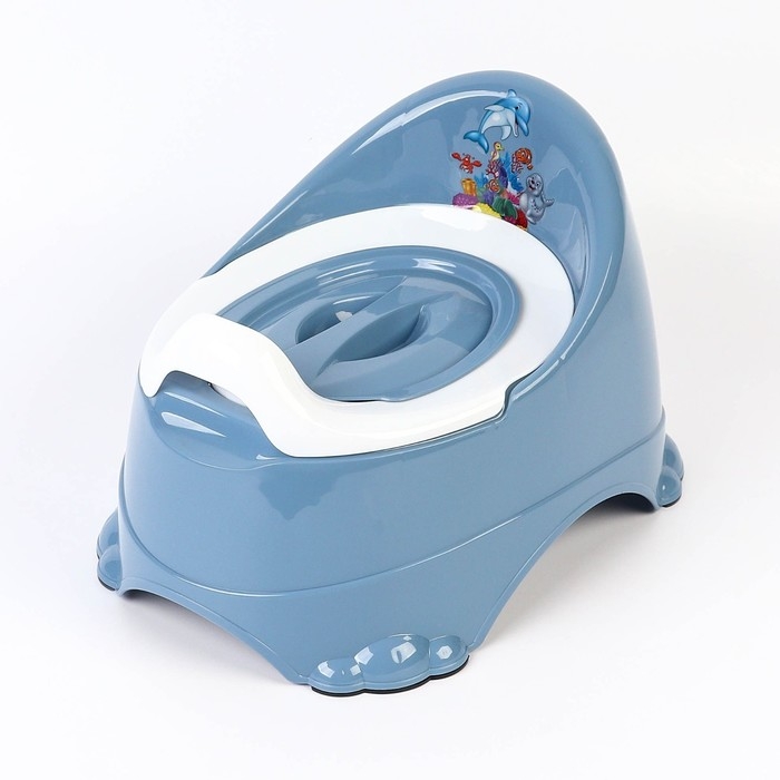 Горшок детский антискользящий «Бэйби-Комфорт» с крышкой, съёмная чаша, цвет голубой, синий Горшок детский антискользящий «Бэйби-Комфорт» с крышкой, съёмная чаша, цвет голубой, синий