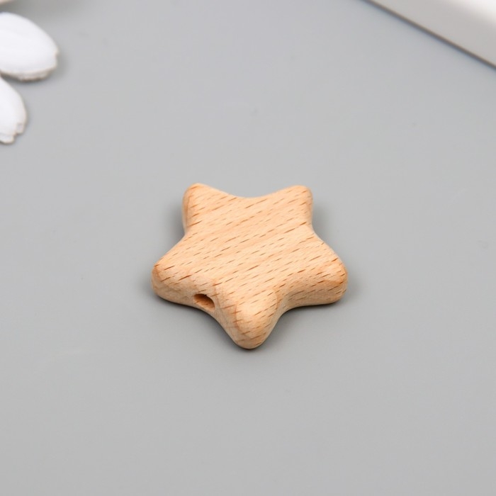 Бусина для творчества дерево Бусина для творчества дерево "Звездочка" 2,8х2,8 см