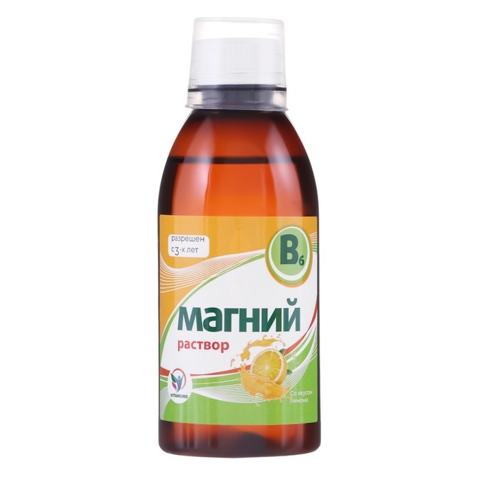 Магний + B6 Vitamuno раствор для взрослых и детей, 250 мл Магний + B6 Vitamuno раствор для взрослых и детей, 250 мл