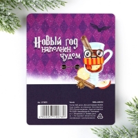 Значок новогодний закатной «Новый год: чирикать», 5,6 см.