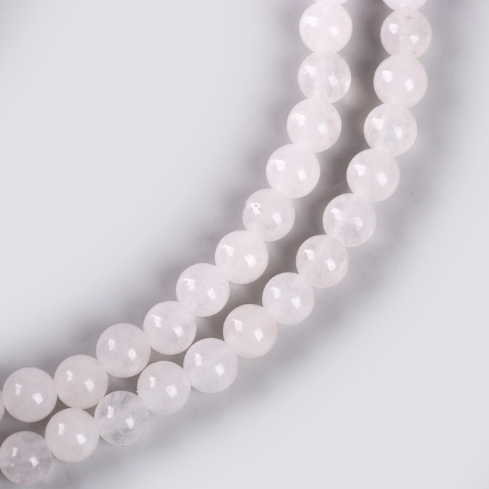 Бусины из натурального камня «Белый кварц» набор 90 шт., размер 1 шт. — 4 мм Бусины из натурального камня «Белый кварц» набор 90 шт., размер 1 шт. — 4 мм