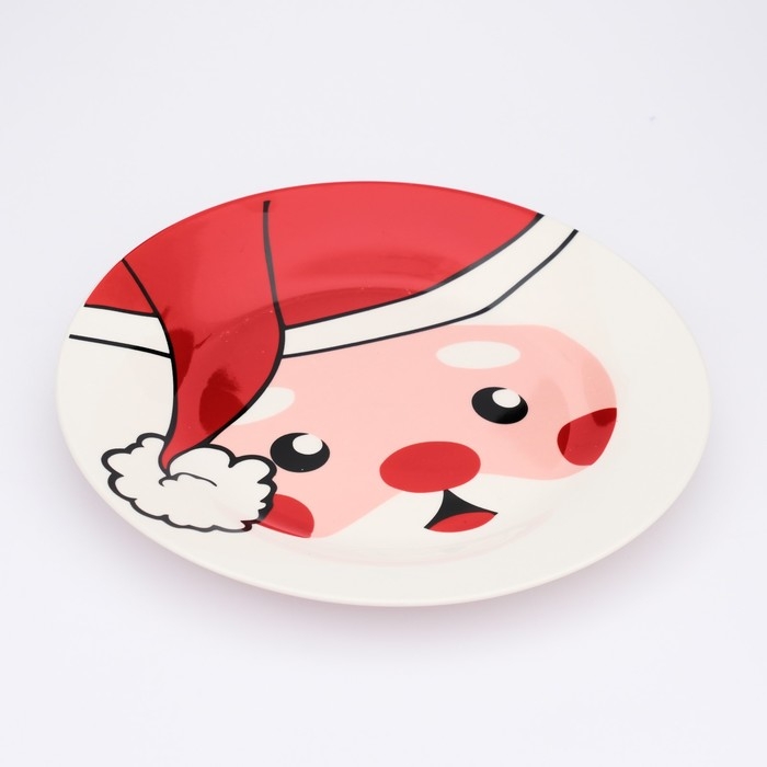 Новый год. Тарелка керамическая «Дедушка мороз», 20 см Новый год. Тарелка керамическая «Дедушка мороз», 20 см