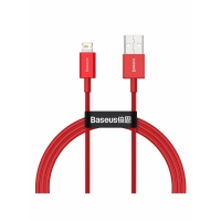 Кабель Baseus, Lightning - USB, 2.4 A, 1 м, красный