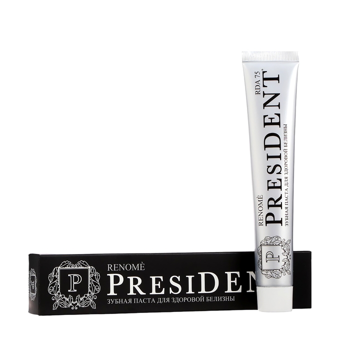 Зубная паста PRESIDENT, 75 RDA, Renome, 75 г Зубная паста PRESIDENT, 75 RDA, Renome, 75 г