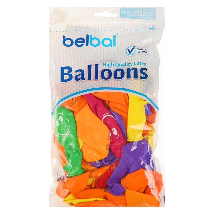 Шар латексный 14 Шар латексный 14" «Улыбка», набор 50 шт., цвета МИКС