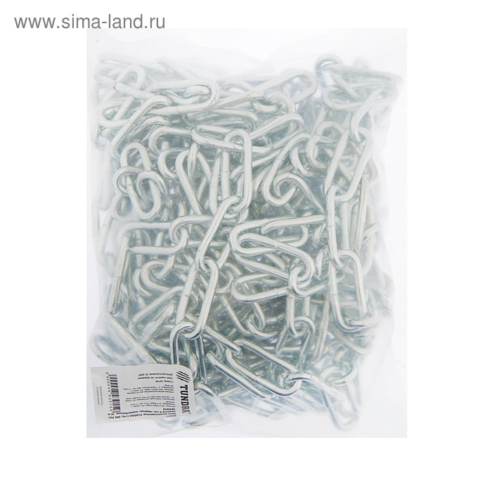 Цепь длиннозвенная ТУНДРА krep, DIN763, диаметр 5 мм, сварная, оцинкованная, 10 м Цепь длиннозвенная ТУНДРА krep, DIN763, диаметр 5 мм, сварная, оцинкованная, 10 м