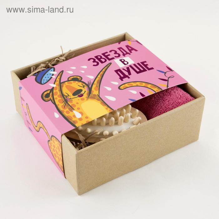 Подарочный набор Этель  Подарочный набор Этель "Звезда в душе" полотенце 30х60 см и банные аксессуары