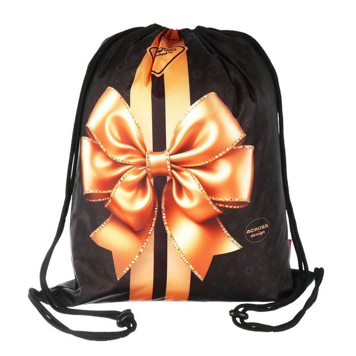 Рюкзак школьный 40х33х15см, эргономичная спинка, Across 410, черный/золотой Рюкзак школьный 40х33х15см, эргономичная спинка, Across 410, черный/золотой