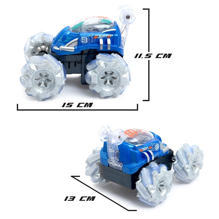 Перевёртыш радиоуправляемый «Скорость», работает от батареек, 27 MHz, световые эффекты, МИКС Перевёртыш радиоуправляемый «Скорость», работает от батареек, 27 MHz, световые эффекты, МИКС