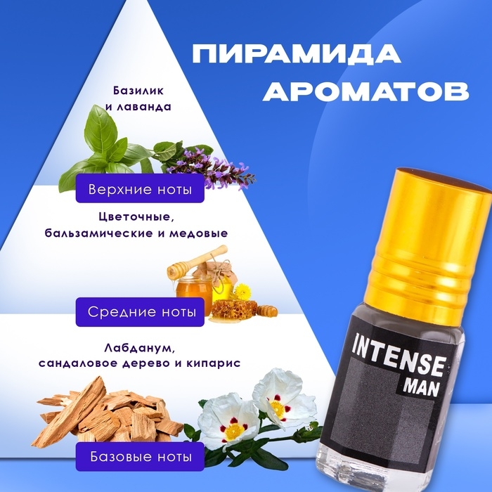 Духи масляные мужские Intens man, 3 мл Духи масляные мужские Intens man, 3 мл