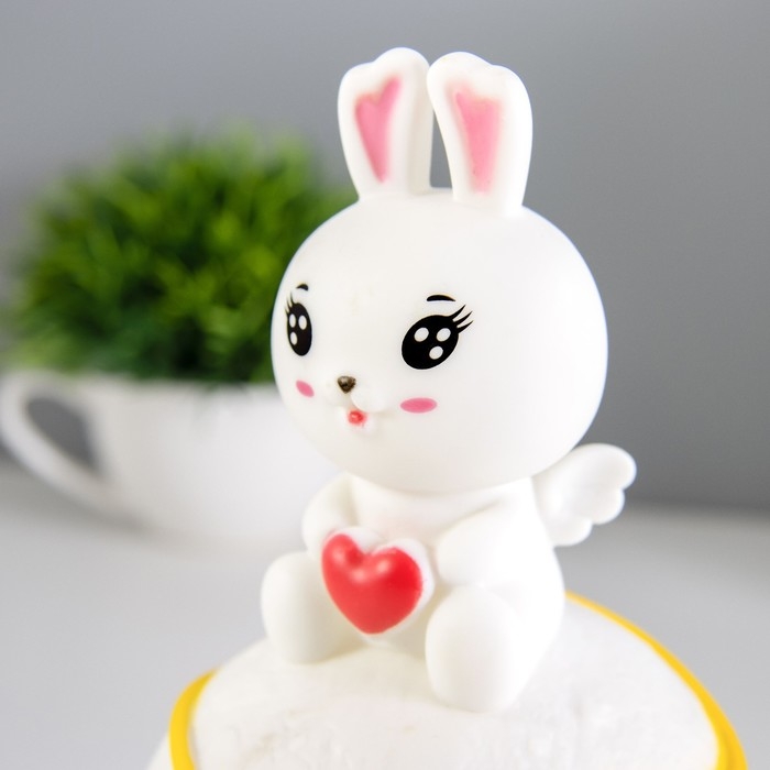 Ночник Ночник "Зайка на луне" LED 1Вт 3х LR44 белый 10х10х17см RISALUX