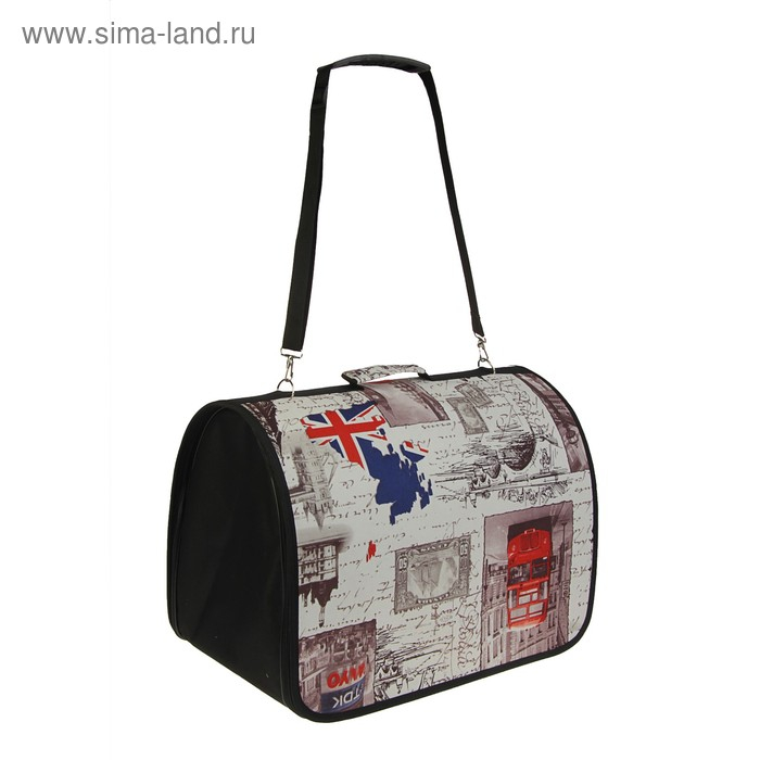 Сумка - переноска для животных  Сумка - переноска для животных "Лондон", 49 х 30 х 35 см, микс цветов