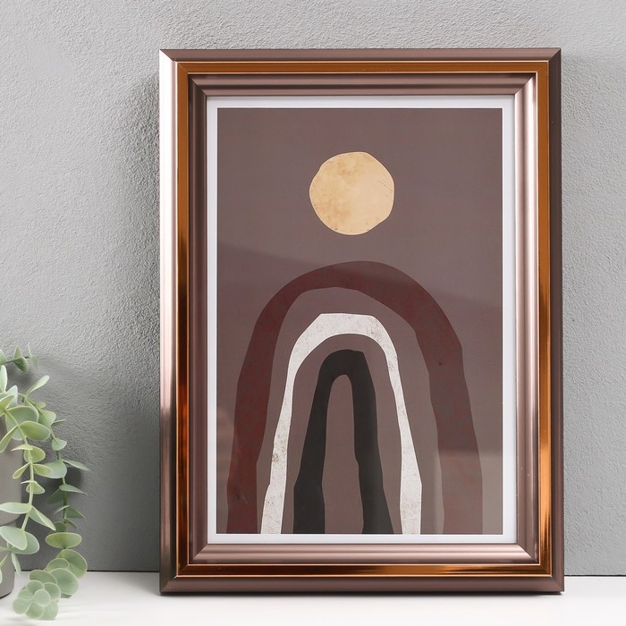 Фоторамка пластик формат А4 Фоторамка пластик формат А4 "Стефания" темное дерево 4,4х26х34,5 см