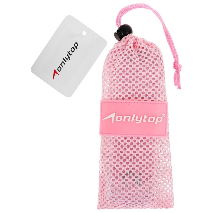 Эспандер-лента ONLYTOP, эластичная, с захватами, 90х4 см, цвет розовый Эспандер-лента ONLYTOP, эластичная, с захватами, 90х4 см, цвет розовый