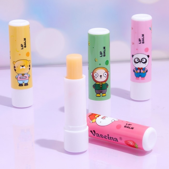 Вазелин для губ Вазелин для губ "Зверятки", микс цветов и ароматов