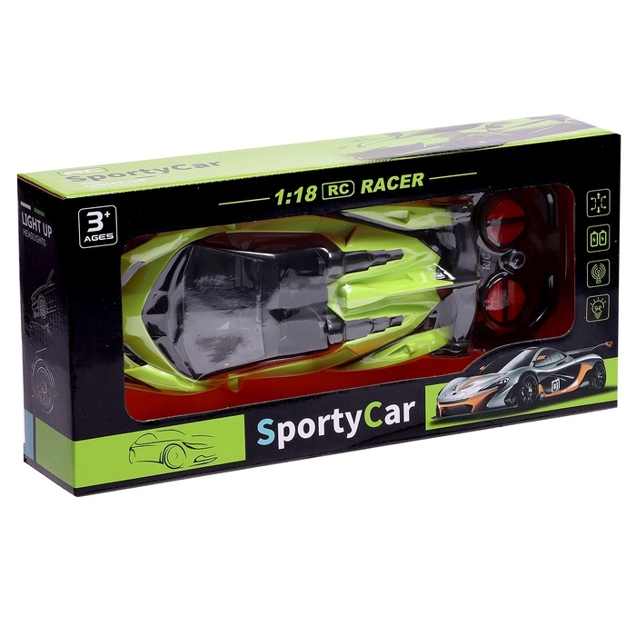 Машинка радиоуправляемая «СпортКар», аккумулятор, на пульте управления, световые эффекты, цвет зеленый, 1:18 Машинка радиоуправляемая «СпортКар», аккумулятор, на пульте управления, световые эффекты, цвет зеленый, 1:18