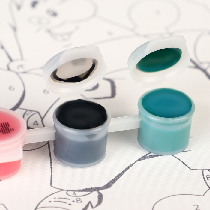 Картина по номерам для детей, 17х17 см, Малыш и Карлсон Картина по номерам для детей, 17х17 см, Малыш и Карлсон