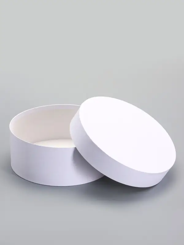 Коробка круглая подарочная белая, 20&times;8 см